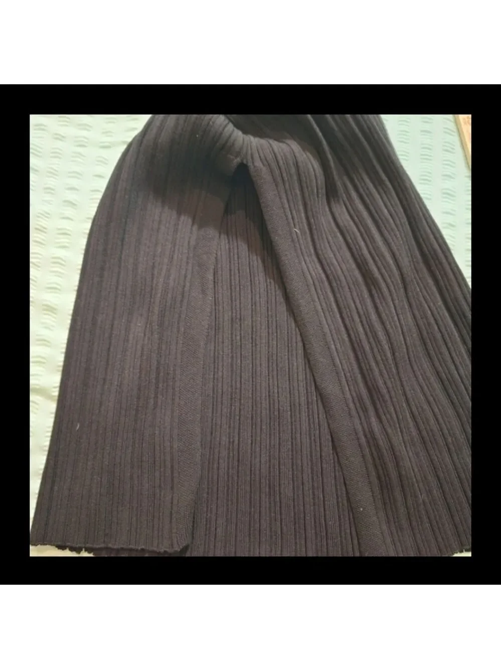 Fitted Long Length Moiu Muse Black Ribbed Maxi Dress Size Small